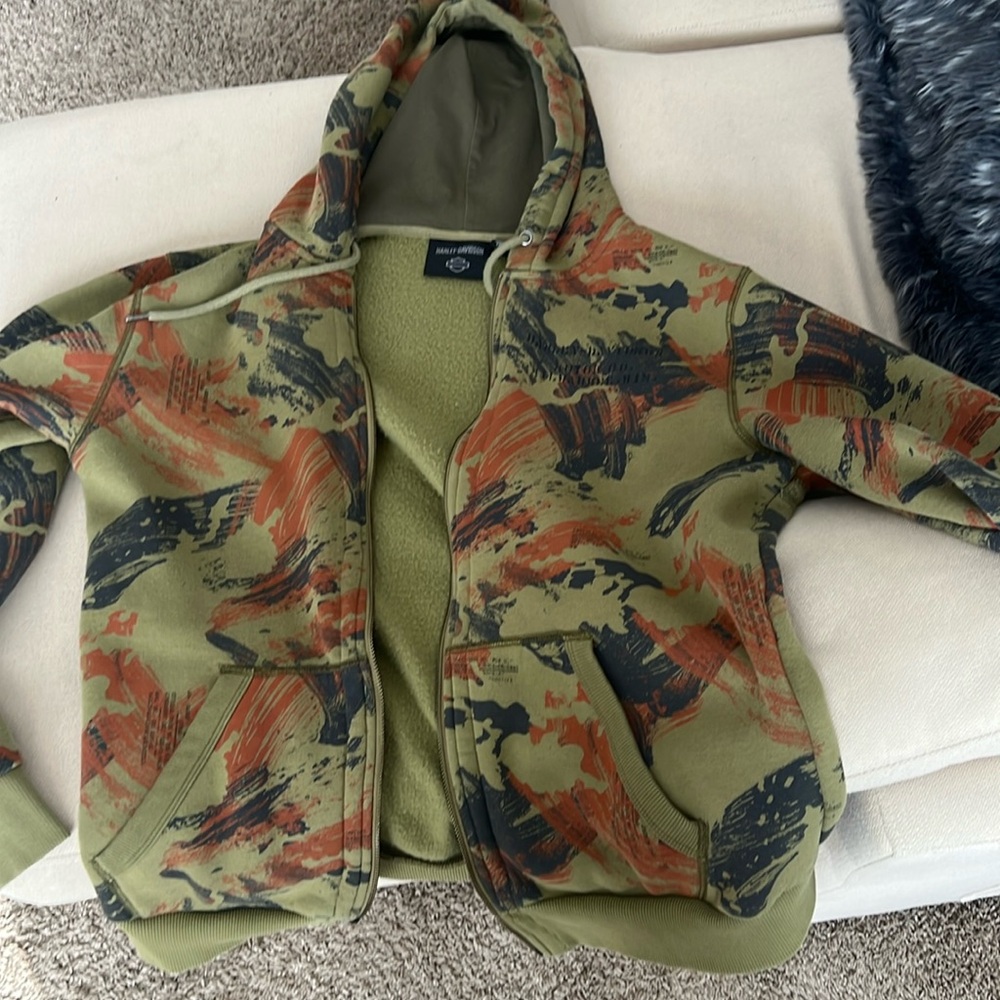 Harley Davidson full zip up hoodie jacket.